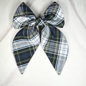 Plaid Sailor Bow/Back to School/School Uniform Plaid /First day of School/High Quality French Barrette/Uniform Plaid Hair Bows /Plaid 80