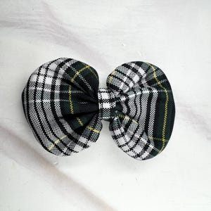 Plaid 61/Round Puffy Bow/Back to School/School Uniform Plaid /First day of School/Alligator Clip/Pony Elastic/Uniform Plaid Hair Bows