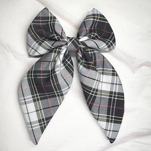 Plaid Sailor Bow/Back to School/School Uniform Plaid /First day of School/High Quality French Barrette/Uniform Plaid Hair Bows /Plaid 8B
