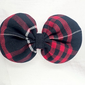 Plaid 36/Round Puffy Bow/Back to School/School Uniform Plaid /First day of School/Alligator Clip/Pony Elastic/Uniform Plaid Hair Bows