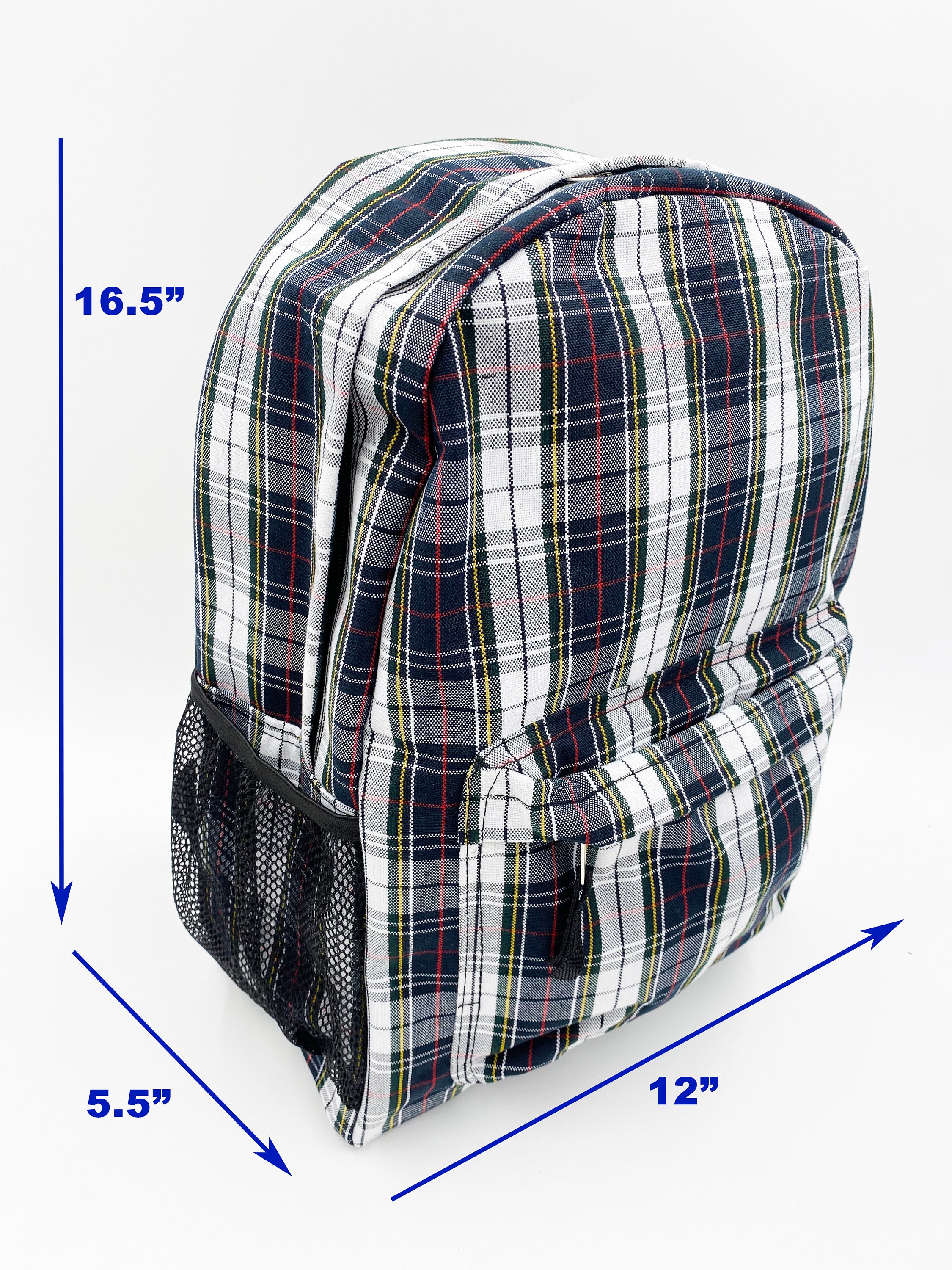 Authentic Private School Catholic Plaid Large Backpack‎ Made in the USA School Uniform Plaid Backpack/back to School/sport,travel  main image 4
