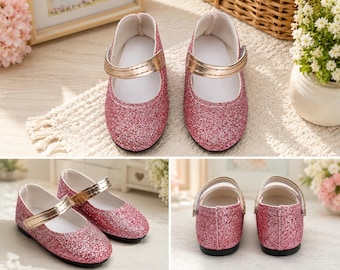 18 inch Doll Glitter Shoe- Pink