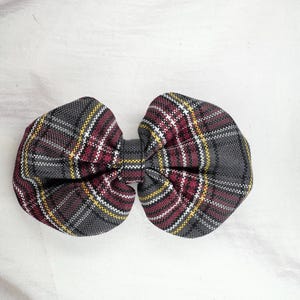 Plaid 43/Round Puffy Bow/Back to School/School Uniform Plaid /First day of School/Alligator Clip/Pony Elastic/Uniform Plaid Hair Bows