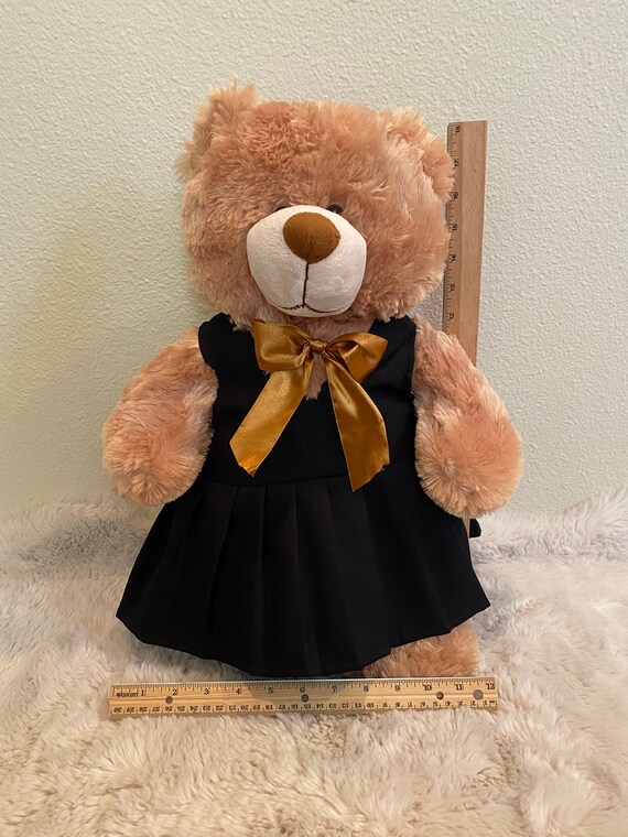 18 Inch Soft Plush Teddy Bear in Black Solid Fabric School Jumper school Uniform Etsy Canada