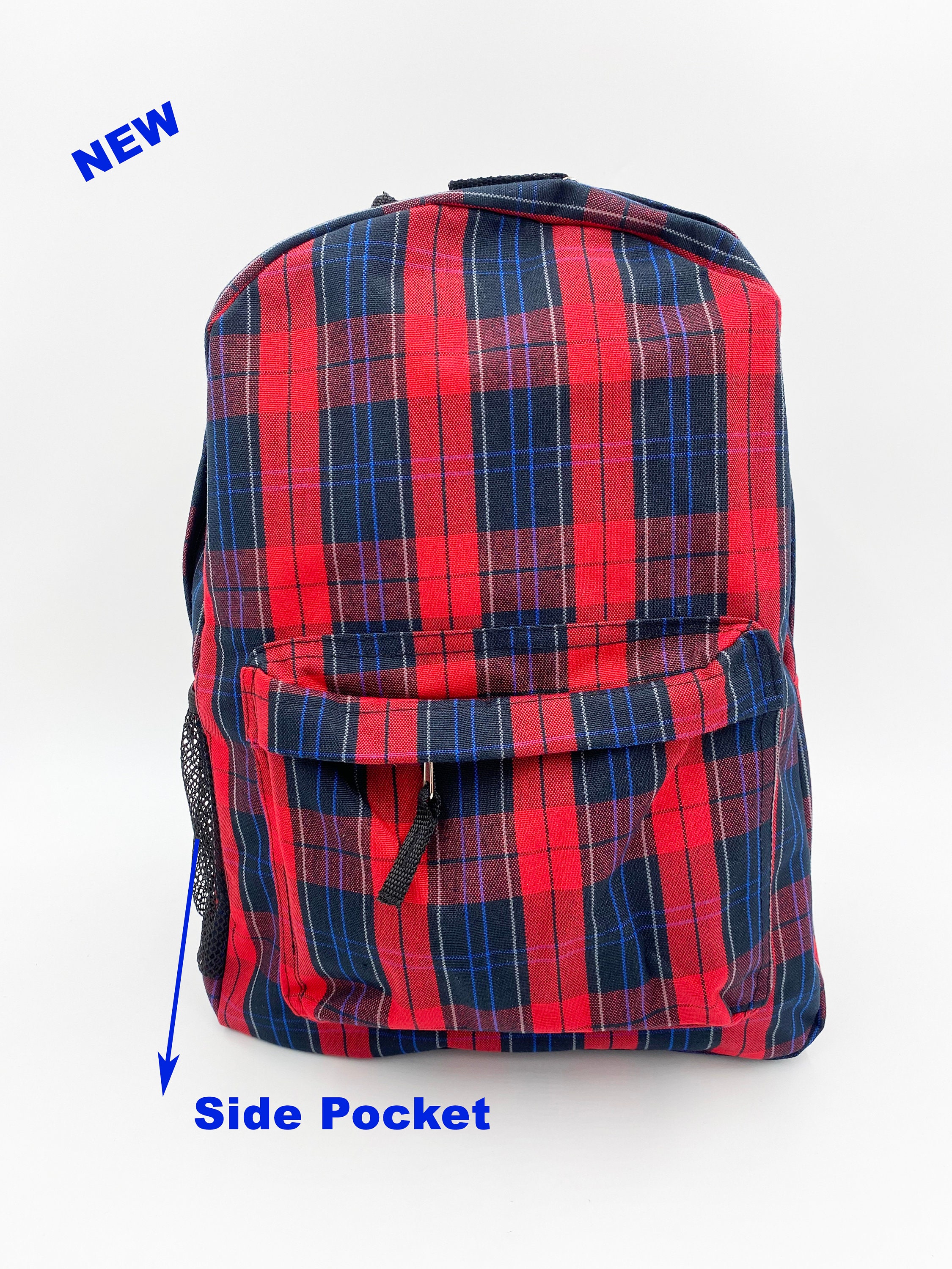 Authentic Private School Catholic Plaid Large Backpack‎ Made in the USA Plaid 61 Campbell/school Uniform Plaid Backpack/back to  main image 4