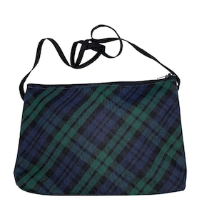 Plaid 79-School Uniform Plaid Shoulder Bag-Back to School-Girls 0r Adult Accessories-Navy,Green,Black Plaid