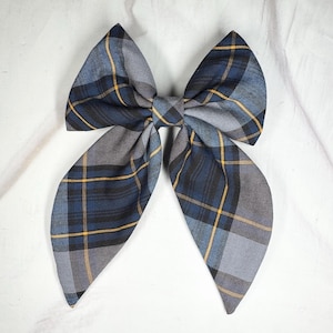 Plaid Sailor Bow/Back to School/School Uniform Plaid /First day of School/High Quality French Barrette/Uniform Plaid Hair Bows /Plaid 57