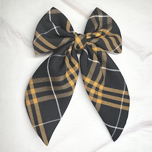 Plaid Sailor Bow/Back to School/School Uniform Plaid /First day of School/High Quality French Barrette/Uniform Plaid Hair Bows /Plaid 2V