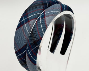 1.25&quot; or 1&quot; Padded Headband-Plaid 82-Back to School-Uniform Plaid Fabric Headband/Adults or Girls/School Wear or Work/Hair Accessories