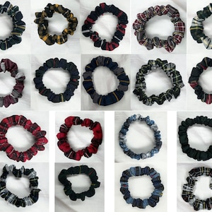 School Uniform Plaid Skinny Scrunchies/School Plaids/School Uniform Scrunchies/Girls and Women Accessories/Comfortable Hair Scrunchies
