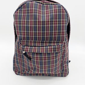School Uniform Plaid Backpack/Back to School/Sport,Travel Backpack/Adults and Kids/Water Bottle Pocket/Maroon,Gray,Yellow,White/Cola P43