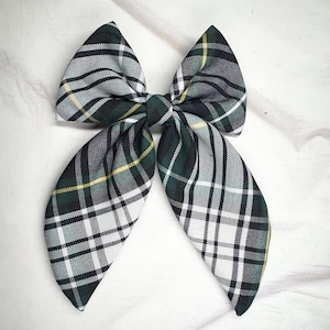 Plaid Sailor Bow/Back to School/School Uniform Plaid /First day of School/High Quality French Barrette/Uniform Plaid Hair Bows /Plaid 45