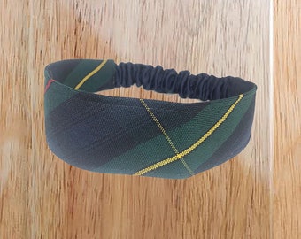 Elastic Soft Headband in School Uniform Plaid/ Back to School/Contoured Face/Elastic Back/Available in 23 Plaid Colors