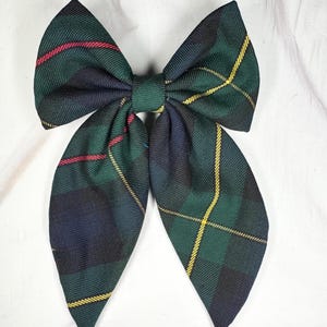 Plaid Sailor Bow/Back to School/School Uniform Plaid /First day of School/High Quality French Barrette/Uniform Plaid Hair Bows /Plaid 83