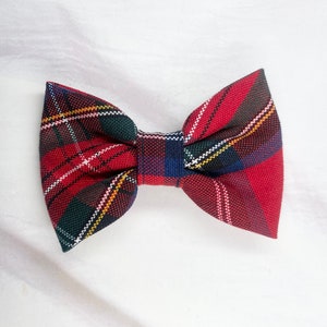 Plaid 68 Lima-Back to School Uniform Plaid-Medium Ponytail Bow on Barrette Clip-School Uniform Plaid-Plaid Hair Accessories-Girls Hair Bows