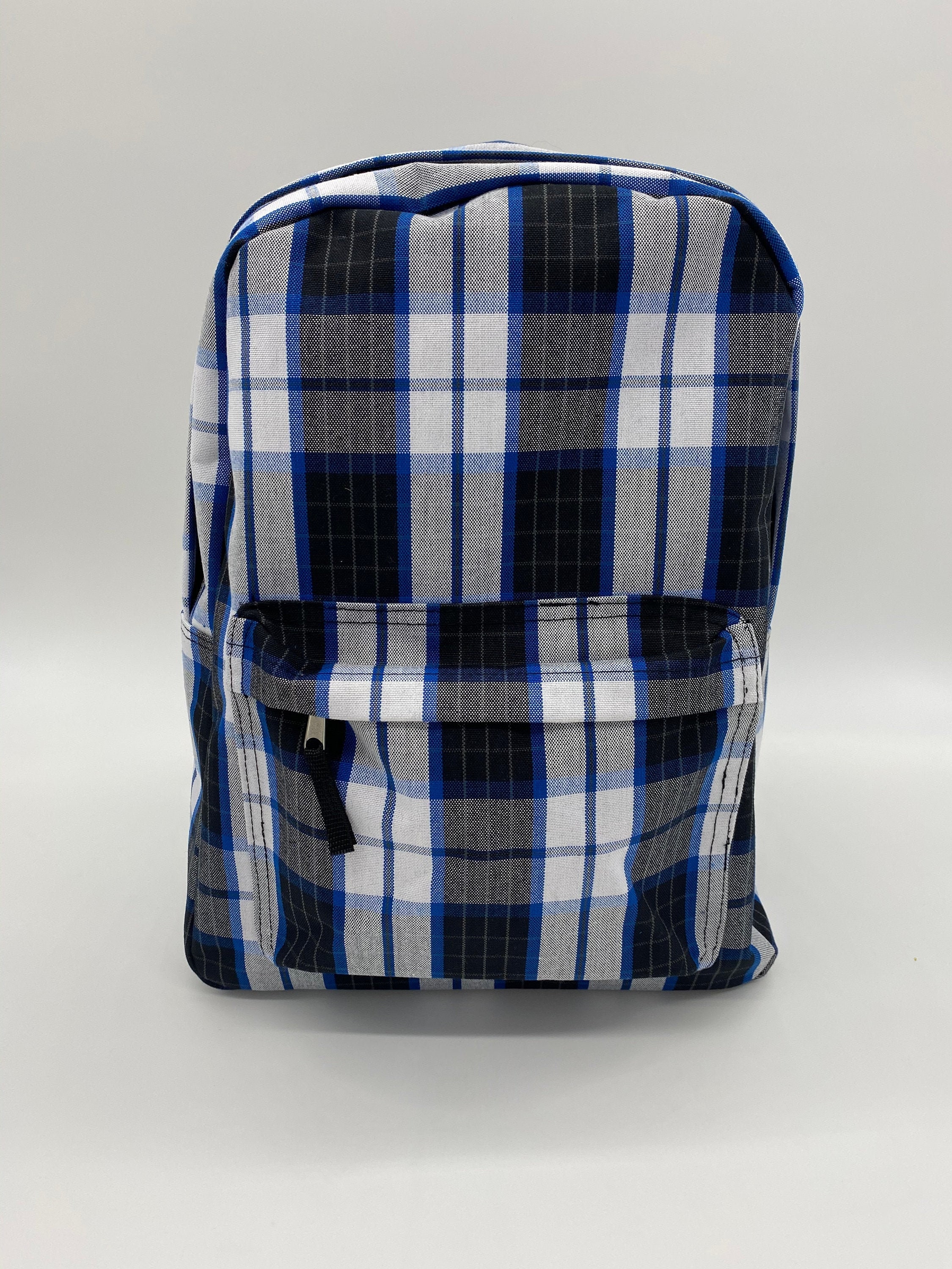 School Uniform Plaid Backpack/Back to School/Sport Backpack/Travel Backpack/Adults and Kids/Unisex/Red,Blue,Yellow/ Ford Plaid 94 