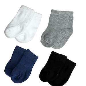 18 inch Doll Socks-White,Black, Navy Colors- School Uniform Socks