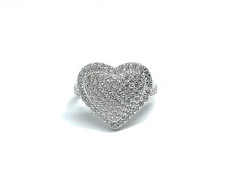 Pave Diamond 2.84 Cts Heart Shaped Charm Pendant 925 sterling silver Jewelry Gems Trade Mart