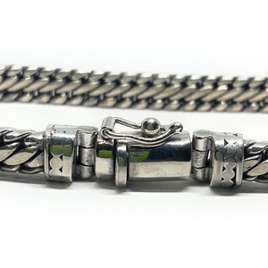 Braided Sterling Silver Bracelet: Byzantine Bali Design, 6.5 Inch