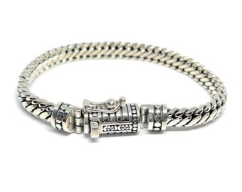 Sterling silver bracelet, braided bracelet, men’s bracelet, women’s bracelet, Bali bracelet, Byzantine, graduation Gift, Birthday Bracelet