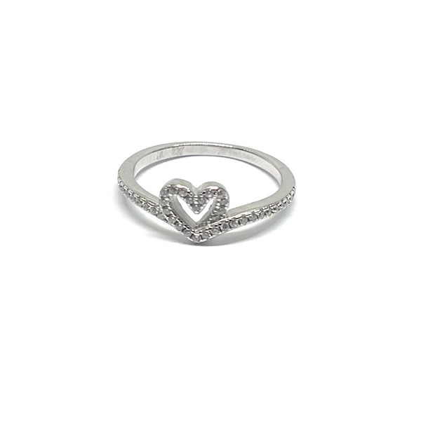 Wishbone heart ring, timeless heart ring, open heart ring, sterling heart, gifts for her, valentine gift, easter gift, birthday gift,