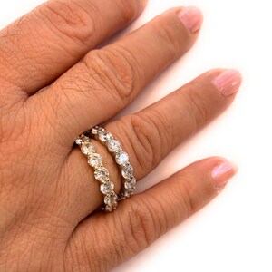 Sterling Silber Ring, CZ Bands, Diamant Bänder, stapelbare Ringe, Mamas Geschenk, Verlobungsring, Ostergeschenk, Geschenke für sie, Geburtstagsgeschenk