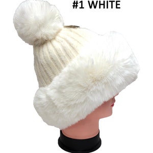 Faux fur hat, Spring beanie, Pom Pom beanie, Spring hat, fur beanie, Easter hat, Spring hat, red hat, burgundy hat, black hat, Easter hat.