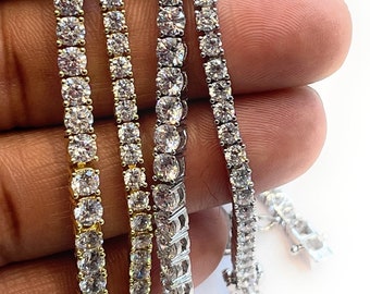 Tennis bracelet, gold tennis, silver tennis, bling bracelet, gifts for her, gifts for him, birthday gift, dads Gift, boys gift, girls