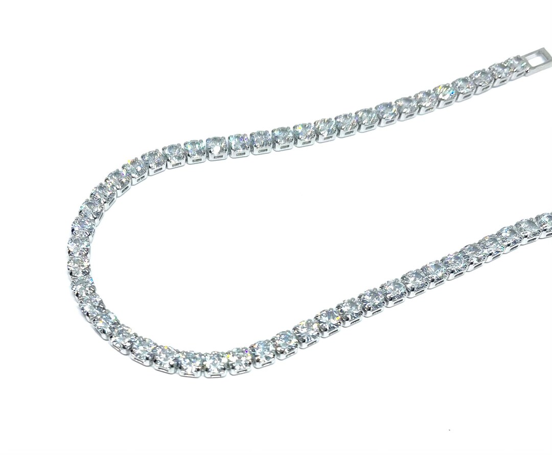 Tennis Anklet, Tennis Ankle Bracelet, Gold Tennis Anklet, Silver Tennis