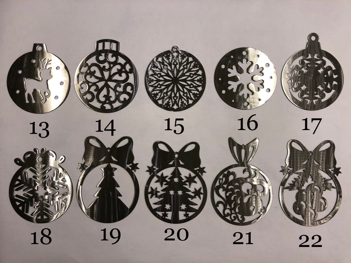 Christmas Ornament Plasma Cut Metal Steel Etsy
