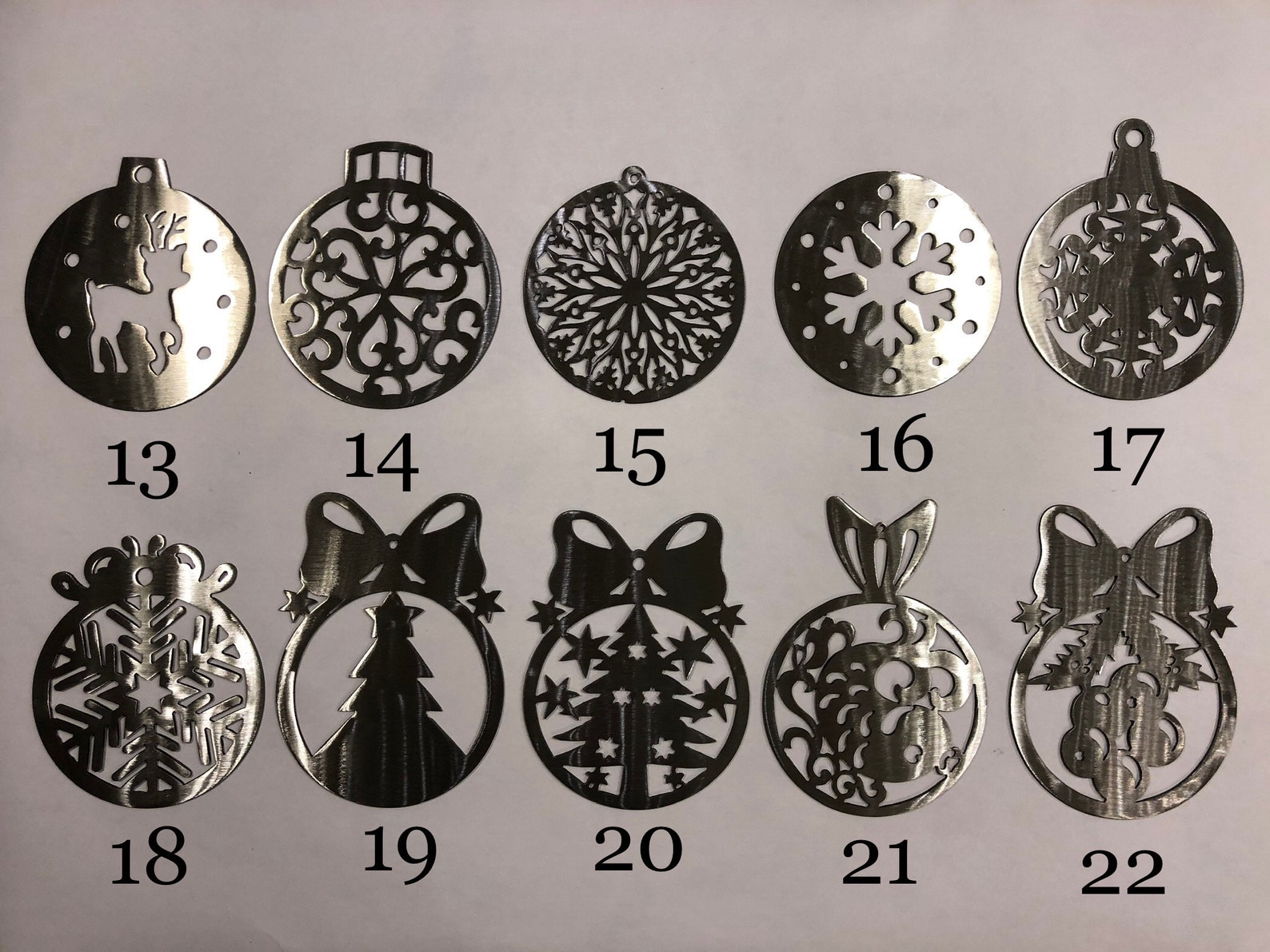 Christmas Ornament Plasma Cut Metal Steel - Etsy