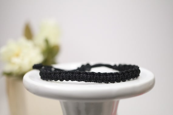 Black Adjustable Square Knot Bracelet Friendship Jewelry Nylon Cord Boho  Accessories Minimalist Dainty One Size Fits Most -  Canada