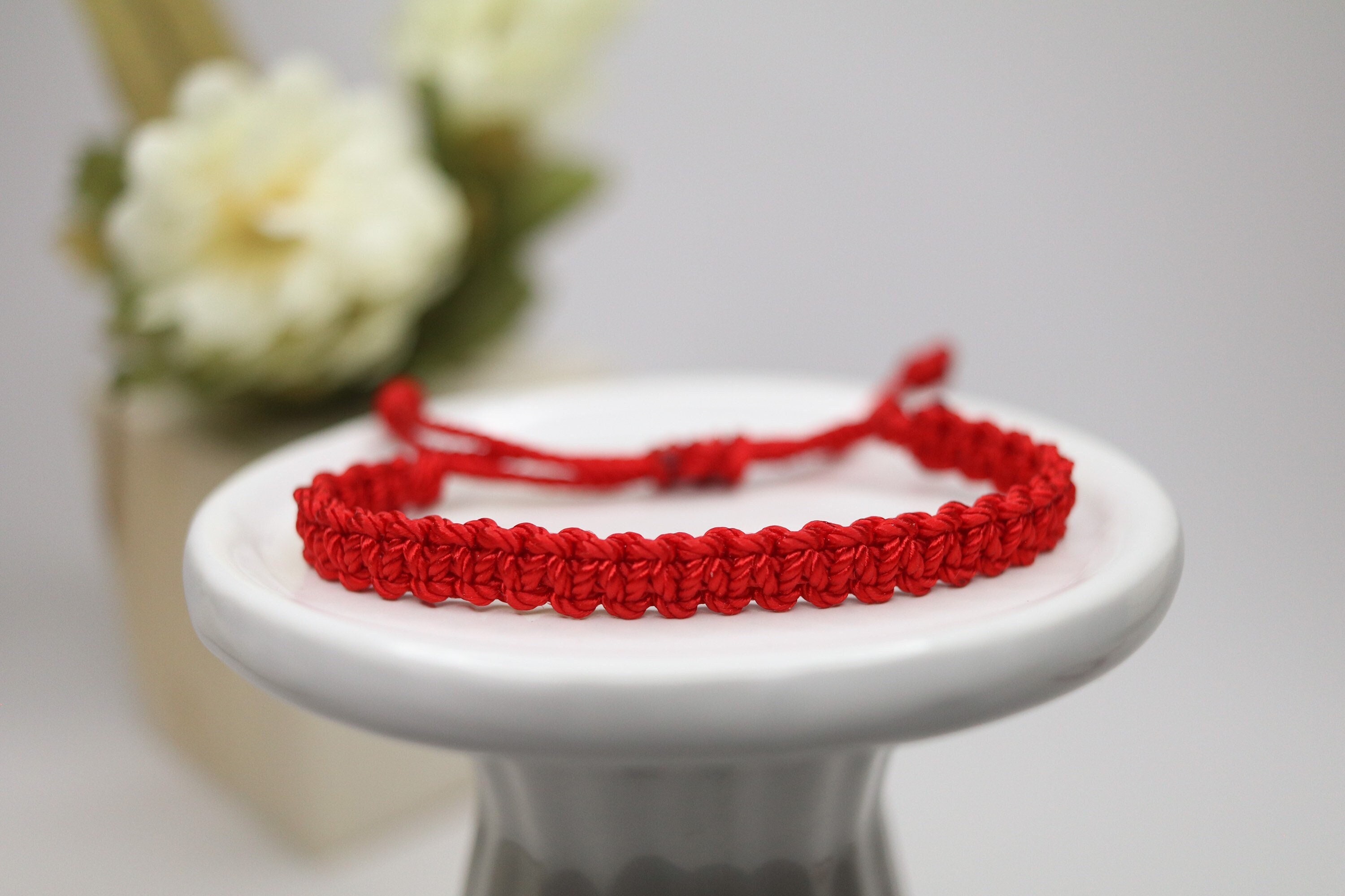 Seven Knots Red Bracelet. Kabbalah Red String of Fate. Good Luck Red Thread.  7 Knots Protection Jewelry. Women's Red Bracelet. Gift for Her 