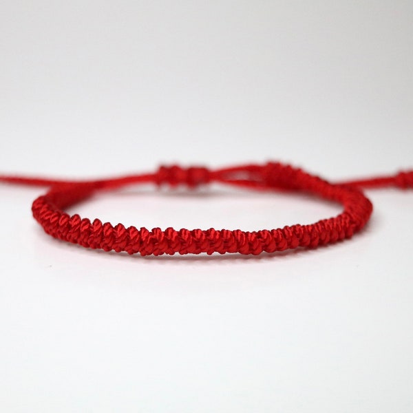 Red Snake Knot Adjustable Bracelet | Tibetan Knot Jewelry