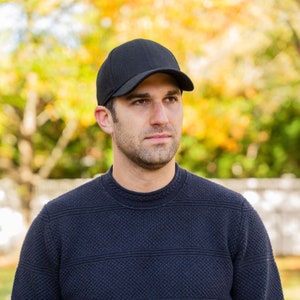 Performance Wool Premium Baseball Hat. Midnight Black. Unbeatable Quality, Durability and Price.