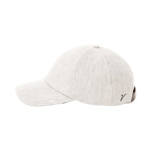 100% Irish Linen Premium Baseball Hat. World Renown Sustainable Mill. Unbeatable Quality, Durability and Price. Arashi Sand Color. image 2