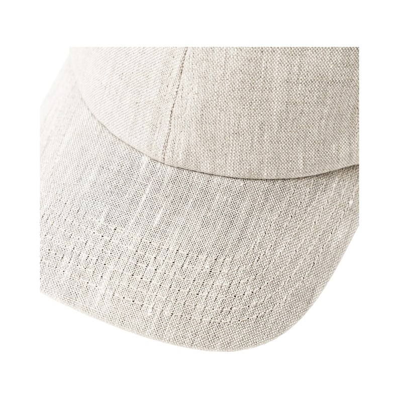 100% Irish Linen Premium Baseball Hat. World Renown Sustainable Mill. Unbeatable Quality, Durability and Price. Arashi Sand Color. image 9