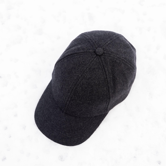 ★VARZAR★ VA Square Applique Wool Baseball Cap Black VA Square Applique Wool Baseball Cap / Deep Green - VARZAR