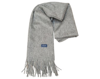 100% Wool Scarf Gray. Unbeatable Quality, Durability and Price.