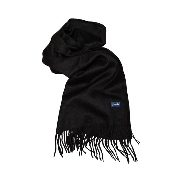 100% Wool Scarf Black. Unbeatable Quality, Durability and Price.