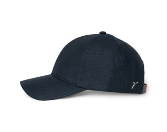 100% Irish Linen Premium Baseball Hat. World Renown Sustainable Mill. Unbeatable Quality, Durability and Price. Navy Blue Color.