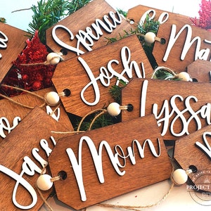 Christmas Name Tags, Wooden Name Tags, Stockings Tags, Present Tags, Custom Name Tags, Wedding Tags, Gift Tags, Personalized Tags