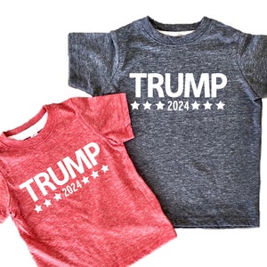 Trump Kids Shirts, Trump 2024 toddler tee shirt, Trump for President baby short sleeve tee For children, Girls, Boys, teens,