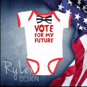 Vote for My Future baby shirt, Kamala Harris Trump President 2024 Election, Patriotic Baby One-Piece romper, Baby Shower Gift Bodysuit
