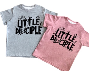 Little Disciple Kids Shirt, Christian Toddler Tee Shirt, Religious Faith Jesus Biblical T-shirt for baby, toddlers, boys and girls