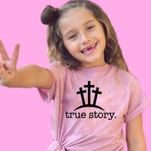 True Story He is Risen Kids Easter T-Shirt, Religious Jesus is Risen Tee for girls or boys, Christian Easter Baby T-Shirt