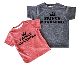 Prince Charming Crewneck Unisex T-Shirt für Männer oder Jungen, Prince Charming Kurzarm T-Shirt für Babys, Kleinkinder, Kinder oder Erwachsene