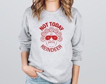 Hoy no, sudadera de Navidad de reno, divertido suéter de vellón navideño, abuela fue atropellada por una sudadera de reno para niños pequeños o adultos