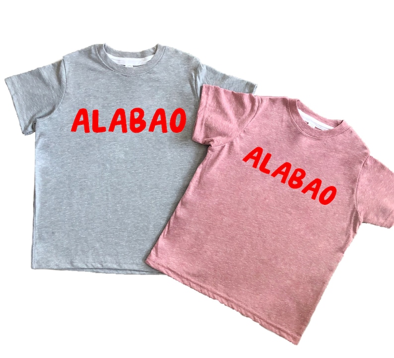 Alabao barn-T-shirts, babybodyer, småbarnströjor, ungdomst-shirts, alla modeller är designade, tillverkade och skickade i USA. bild 2