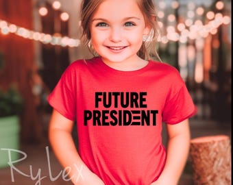 Zukünftige Präsidentschaft Kinder Shirt, ABSTIMMUNG Unsere Zukunft hängt davon ab Kind Kleinkind T-Shirt, Wahl 2024 T-Shirt Baby, Säuglingswahl T-Shirt